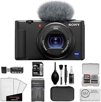 Amazon.com : Sony ZV-1 Digital Camera | Black Bundled with 64GB