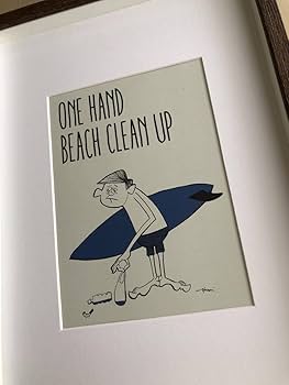 Amazon.co.jp: kj額装品 花井祐介 ビーチクリーン イラスト A4サイズ額