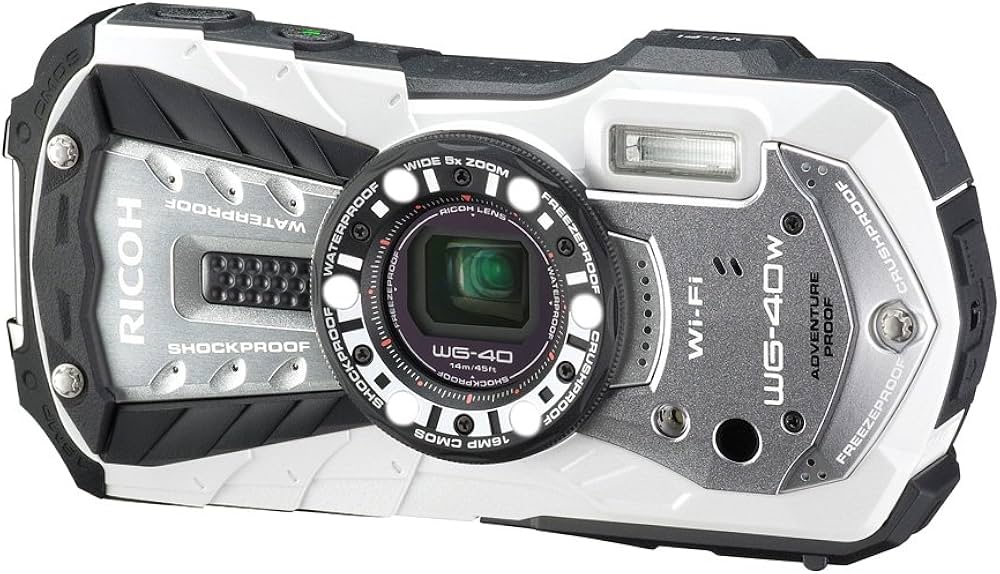 Amazon | RICOH 防水デジタルカメラ RICOH WG-40W ホワイト 防水14m耐