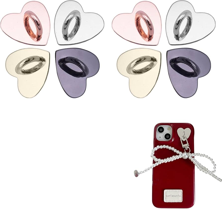 Amazon | rajhevb(すえ) スマホチェーン キーリングハンガー ハート型