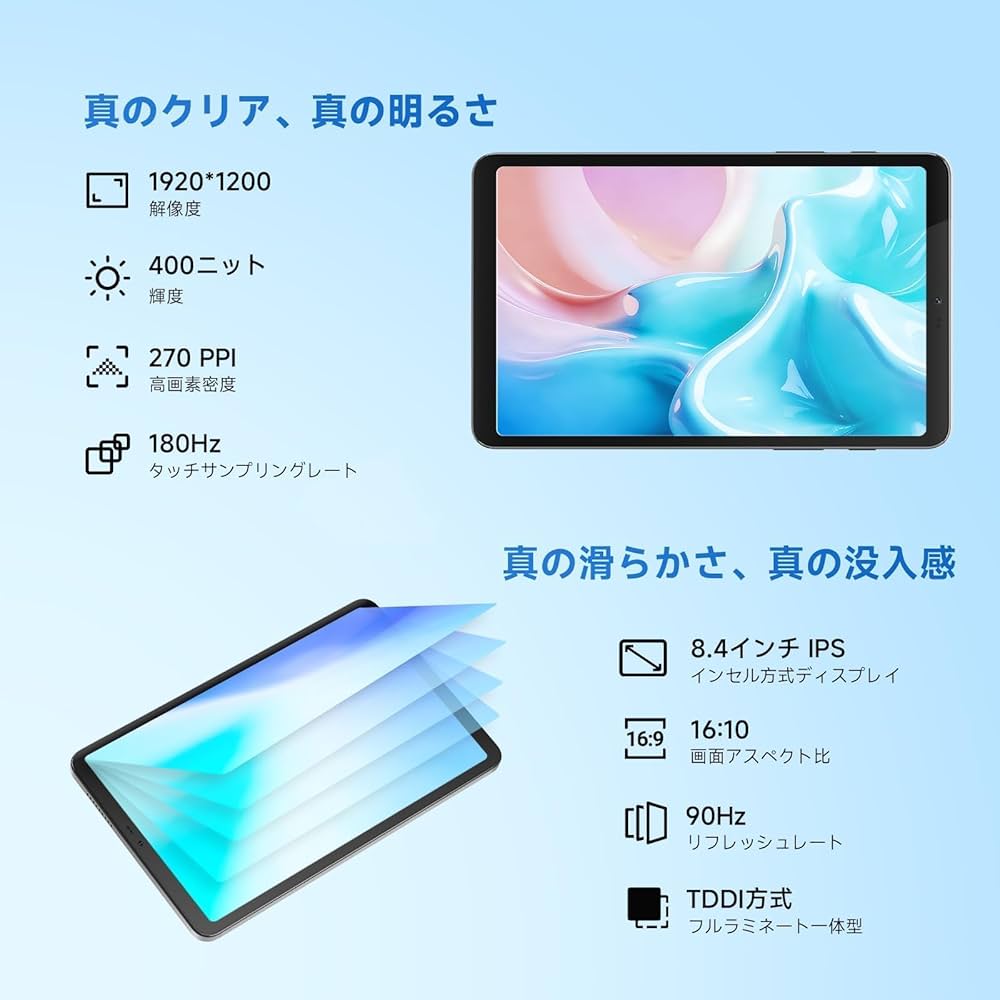 Amazon.co.jp: BekoQurd M8 タブレット 8.4インチ Android 15