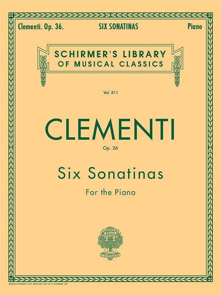 Clementi: Six Sonatinas for Piano Op. 36 | Sheet Music Book for