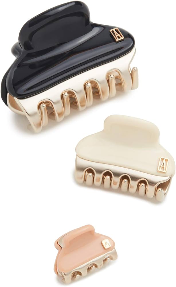 Amazon.com : Alexandre de Paris Women's Set of 3 Hair Clips, Cream