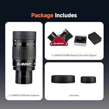 Amazon.com : SVBONY SV135 Zoom Eyepiece with SV188P Dielectric