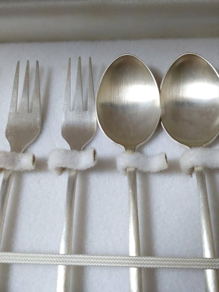 Amazon | 銀製 韓国 スプーン フォーク セット カトラリー 共箱付