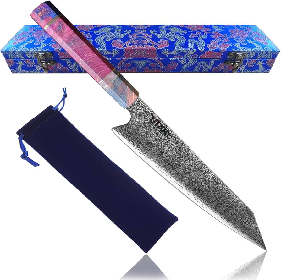 Amazon｜Utaki 牛刀包丁 剣型（切付型）牛刀 包丁 210mm ダマスカス 67