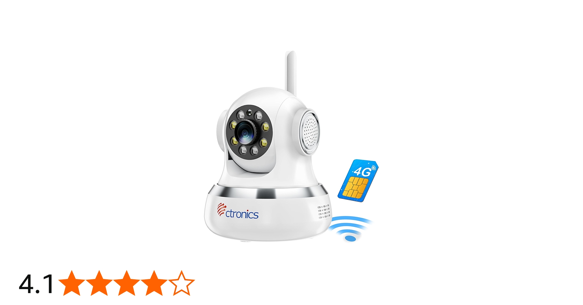 Amazon.co.jp: 【 WiFi不要 SIMカード付属 】 Ctronics 防犯カメラ 4G