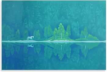 Amazon.co.jp: 東山魁夷風景画「緑響く」ポスター 有名画家、版画家