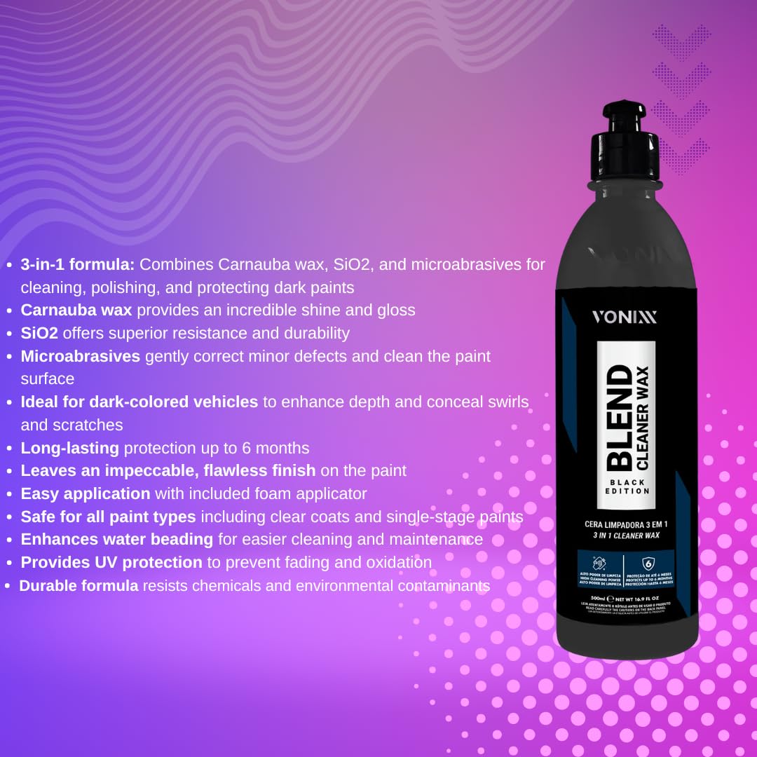 Amazon | VONIXX BLEND CLEANER WAX BLACK EDITION 500ml ボニックス
