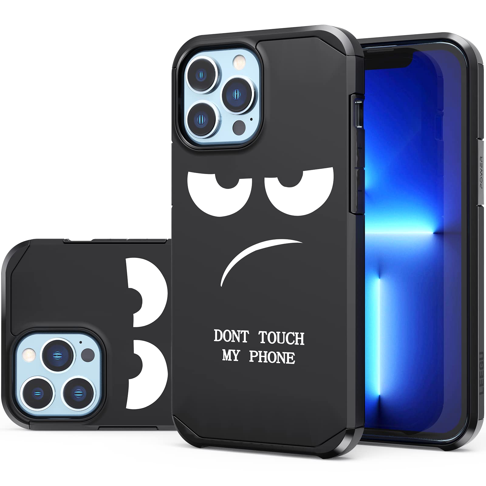 Amazon.com: LEEGU for iPhone 13 Pro Case, Cute [Don't Touch My