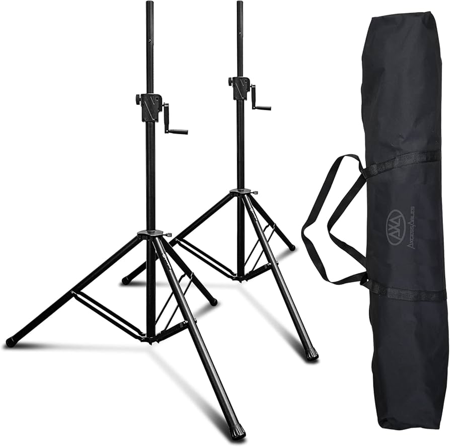 Amazon.com: AxcessAbles Heavy-Duty DJ Stands with Carry Bag