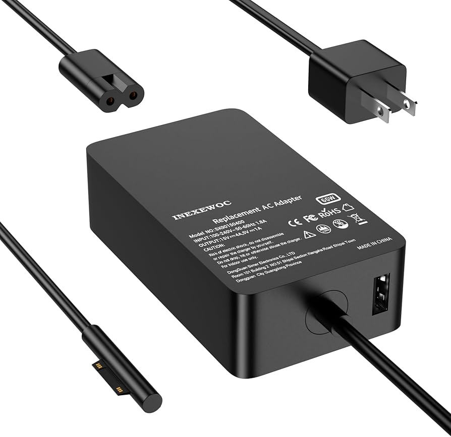 Amazon.com: INEXEWOC 65W Surface Pro Charger Compatible with
