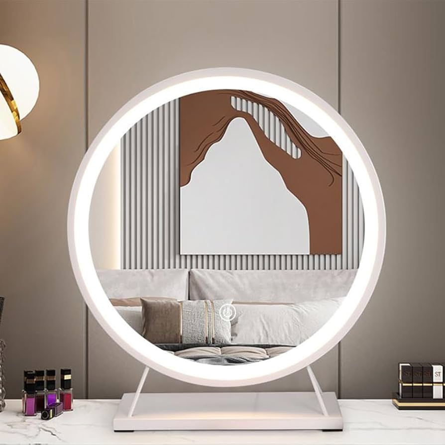 Amazon.co.jp: BIMUVA 女優ミラー 卓上 led化粧鏡 ライト付き 大型化粧