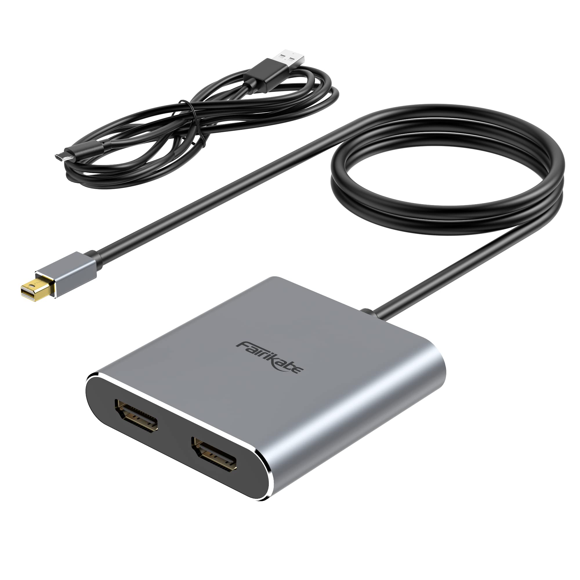 Amazon.com: Fairikabe Mini DisplayPort to Dual HDMI Adapter, 4K