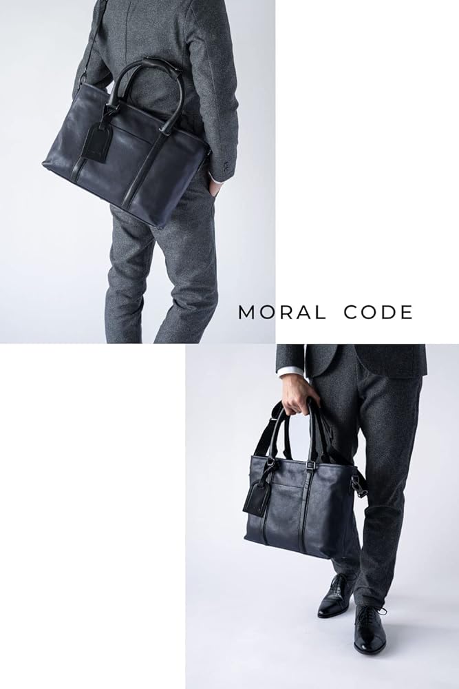 Amazon | [MORAL CODE] レザー トートバッグ STERLING NAVY ネイビー紺