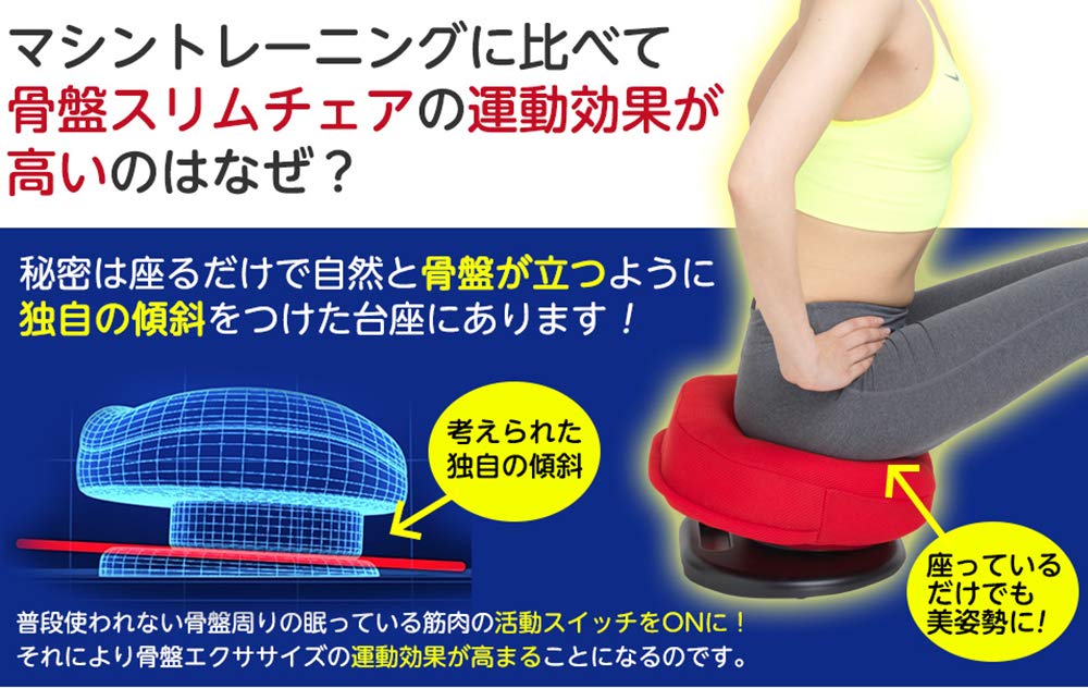Amazon｜東急スポーツオアシス 骨盤スリムチェア 座椅子 360度 腰回り