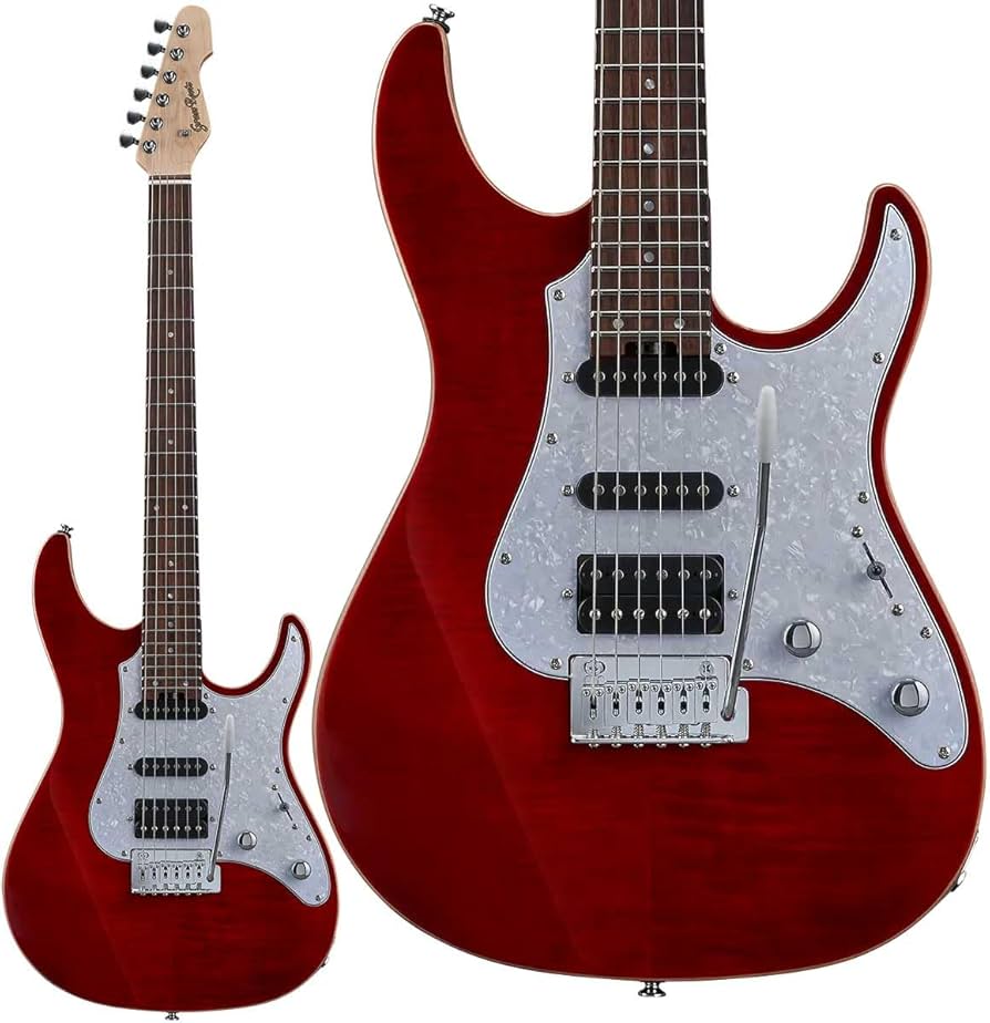 Amazon | GrassRoots G-SN-CTM STR エレキギター シースルーレッド