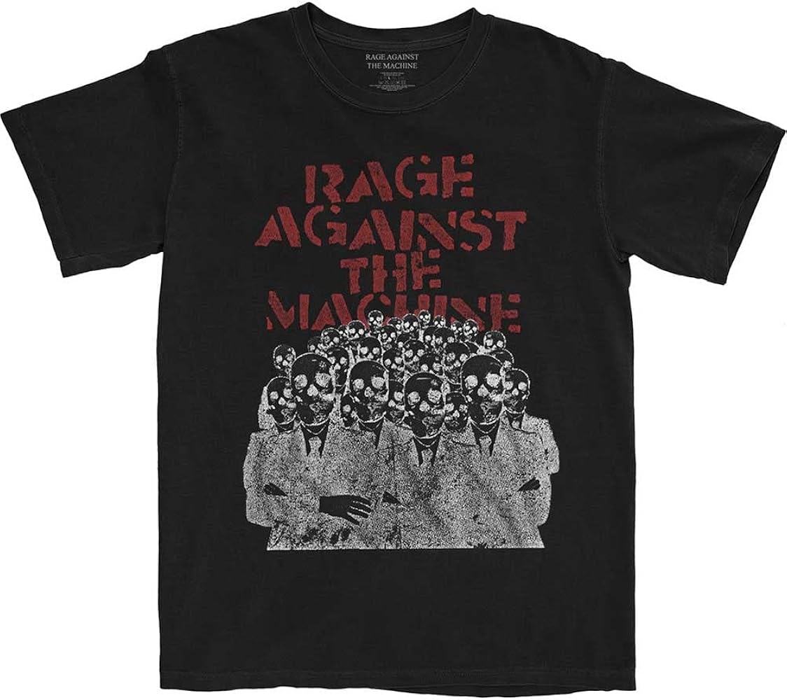 Amazon.com: Rage Against The Machine Crowd Masks Official Tee T