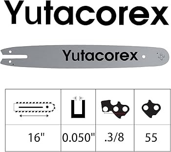 Amazon.com: 16inch Chainsaw Guide Bar and Chain Combo,Replacement
