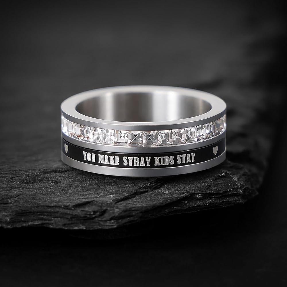 Amazon.com: Yanmzmin Skz Ring Stainless Steel Spinner Rings Stray