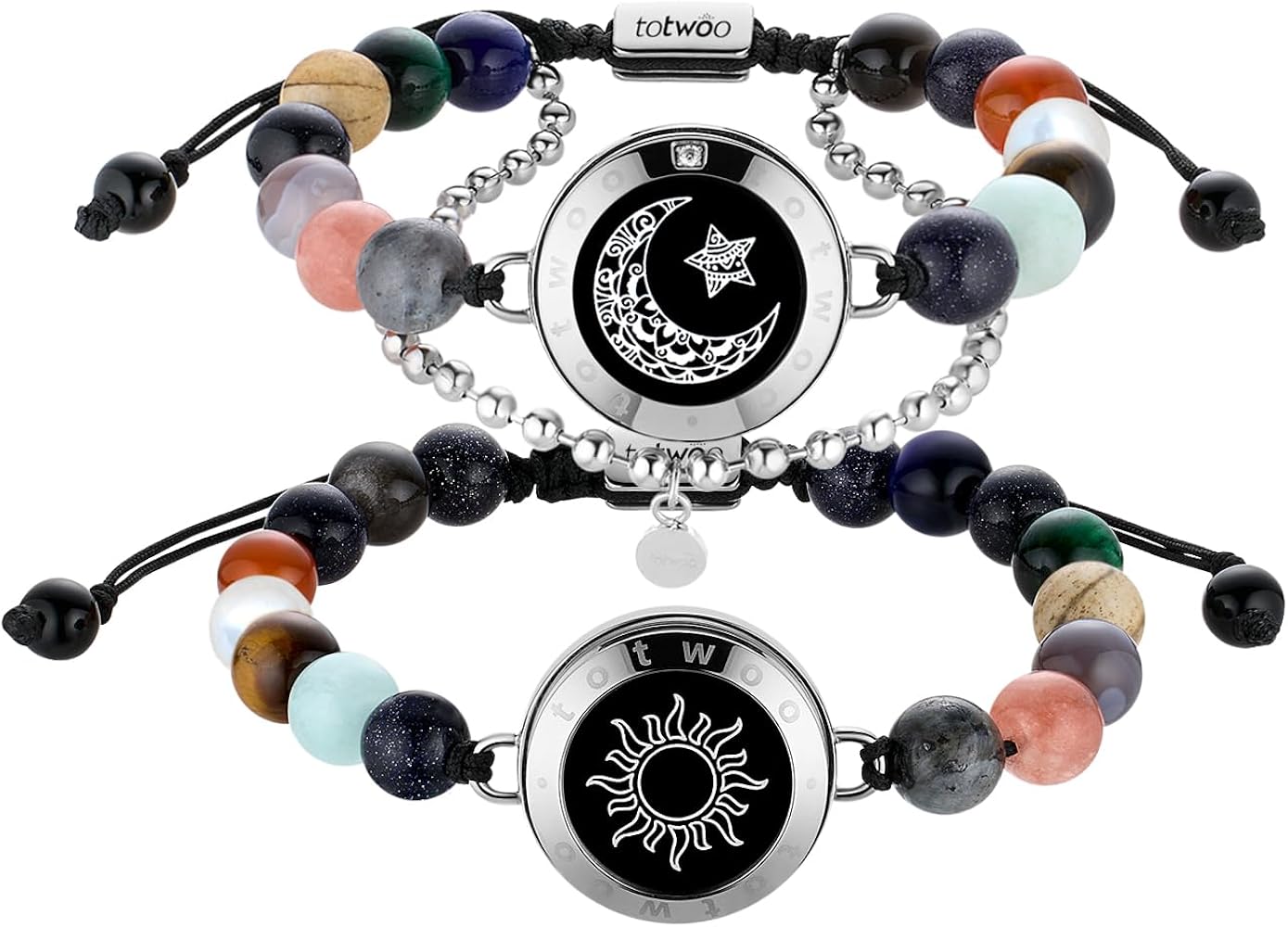 Amazon.co.jp: [TOTWOO] スマートブレスレット ペア 着信通知·振動機能