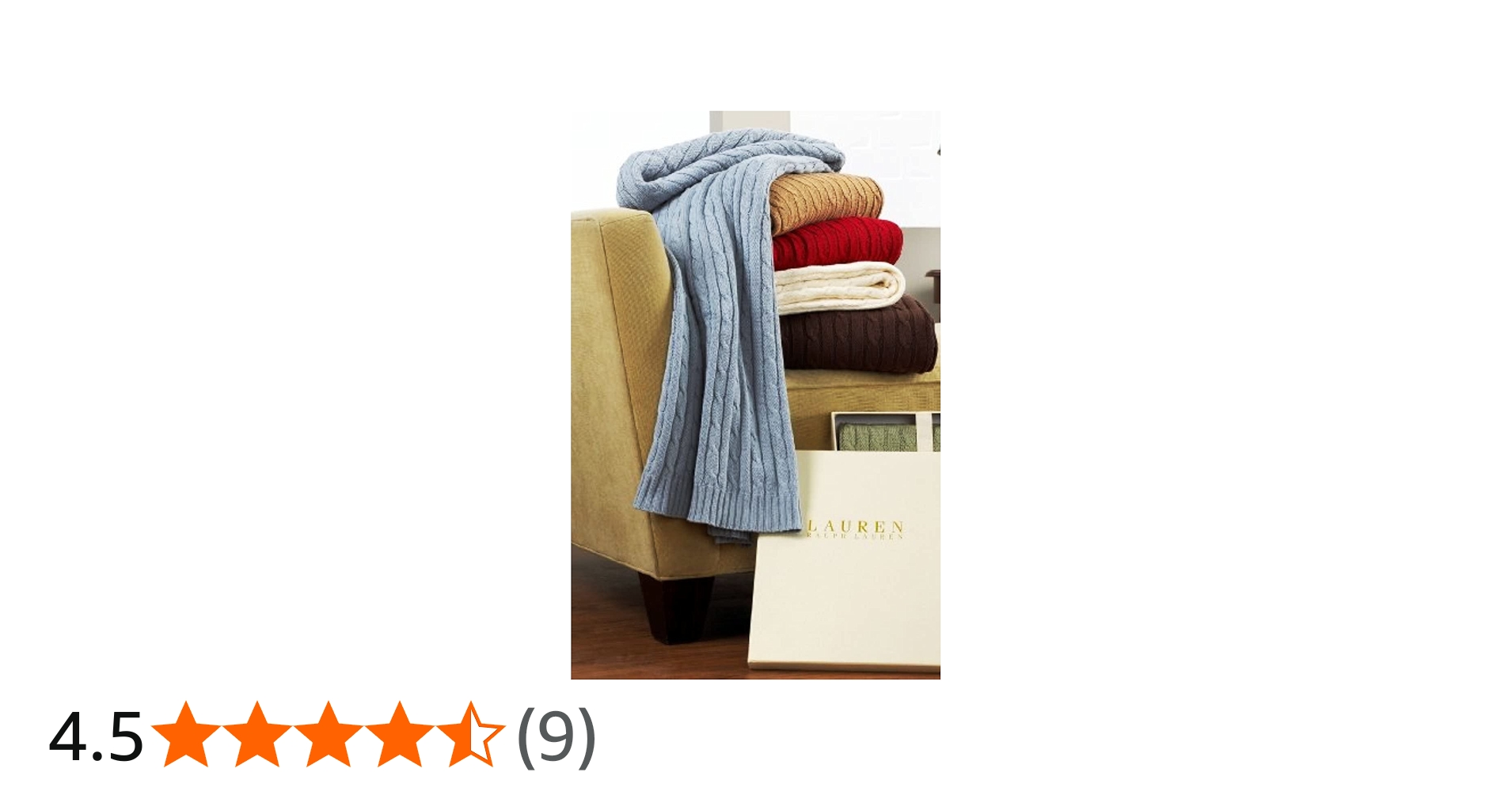 Amazon｜ラルフローレンケーブルニットThrow -オフホワイト(クリーム