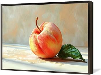 Amazon.co.jp: 絵画 桃の油絵インテリア 絵画 油絵イラストアート 静物