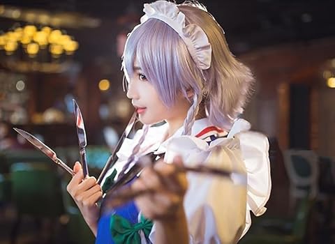 Amazon.co.jp: [milky time] ウィッグ付き 十六夜咲夜 コスプレ 東方