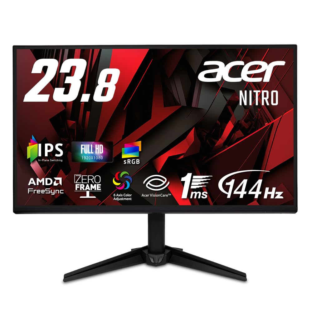Amazon.co.jp: Acer 23.8インチ フルHD 144Hz 1ms(VRB) IPS 非光沢