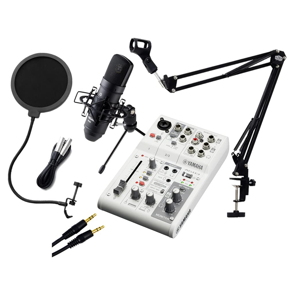 Amazon.co.jp: YAMAHA AG03 MK2 TASCAM製マイク 配信セット ブーム