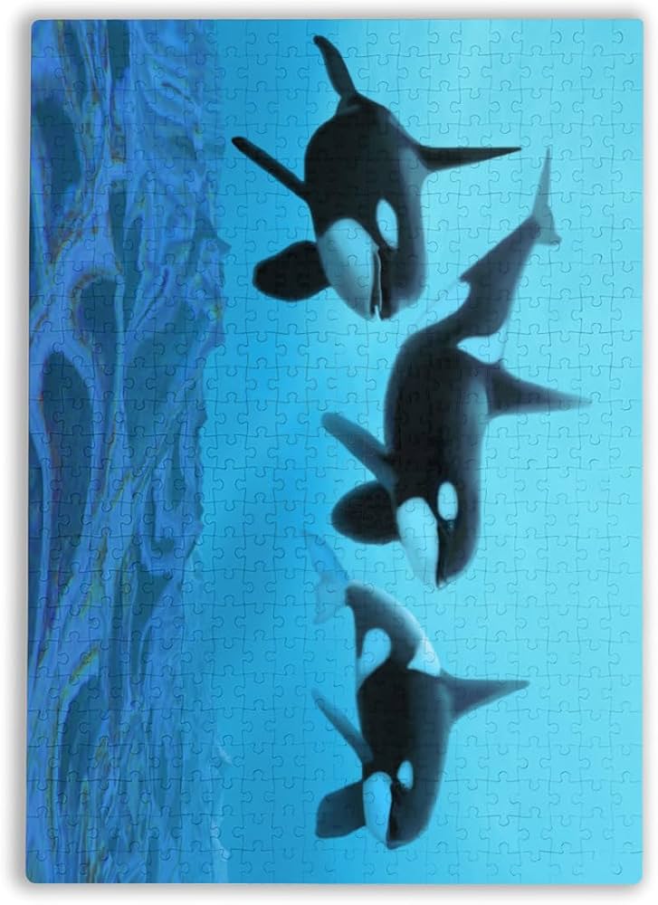 Amazon.co.jp: ジグソーパズル 500ピース サメ柄 シャチ 海洋 魚柄