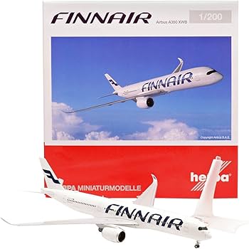 Herpa Diecast FinnAir Airbus A350 XWB Miniature Model - White: Buy