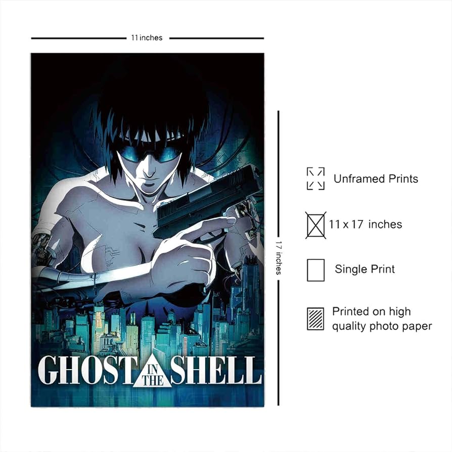 Amazon.com: Ghost in the Shell (1995) Movie Poster -28x43cm