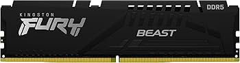 Kingston FURY Beast 16GB 5200MHz DDR5 CL40 Desktop Memory Single