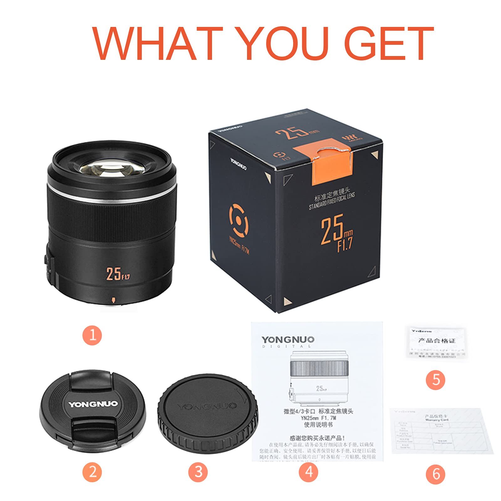 Amazon | YONGNUO YN25mm F1.7M オートフォーカス標準プライムレンズ