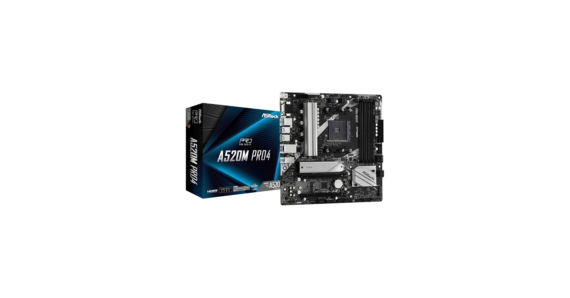 Amazon.com: ASRock A520M Pro4 AMD Ryzen 3000/4000 Series (Soket