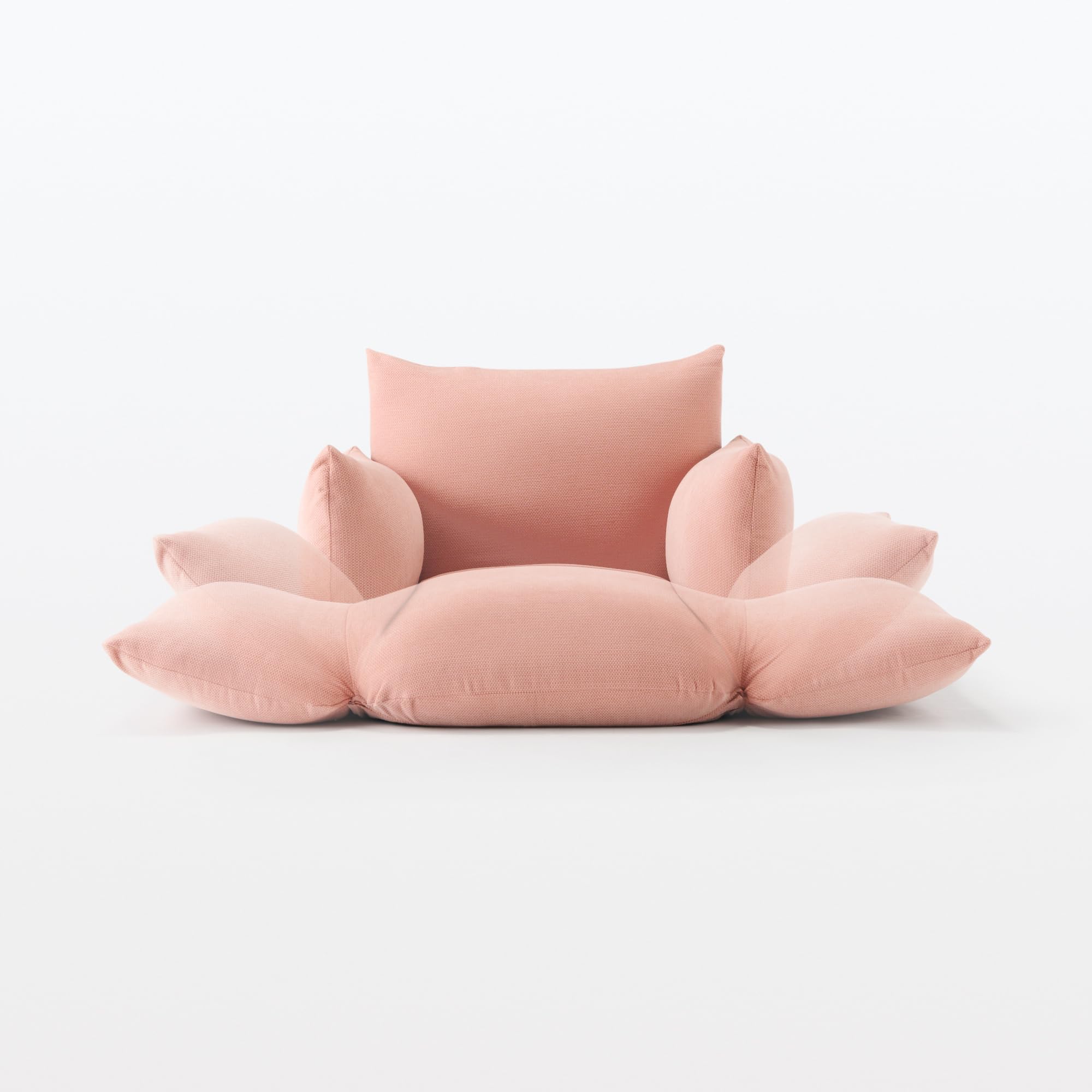 Amazon｜無印良品 リクライニングフロアソファ ピンク 幅88×奥行78×高