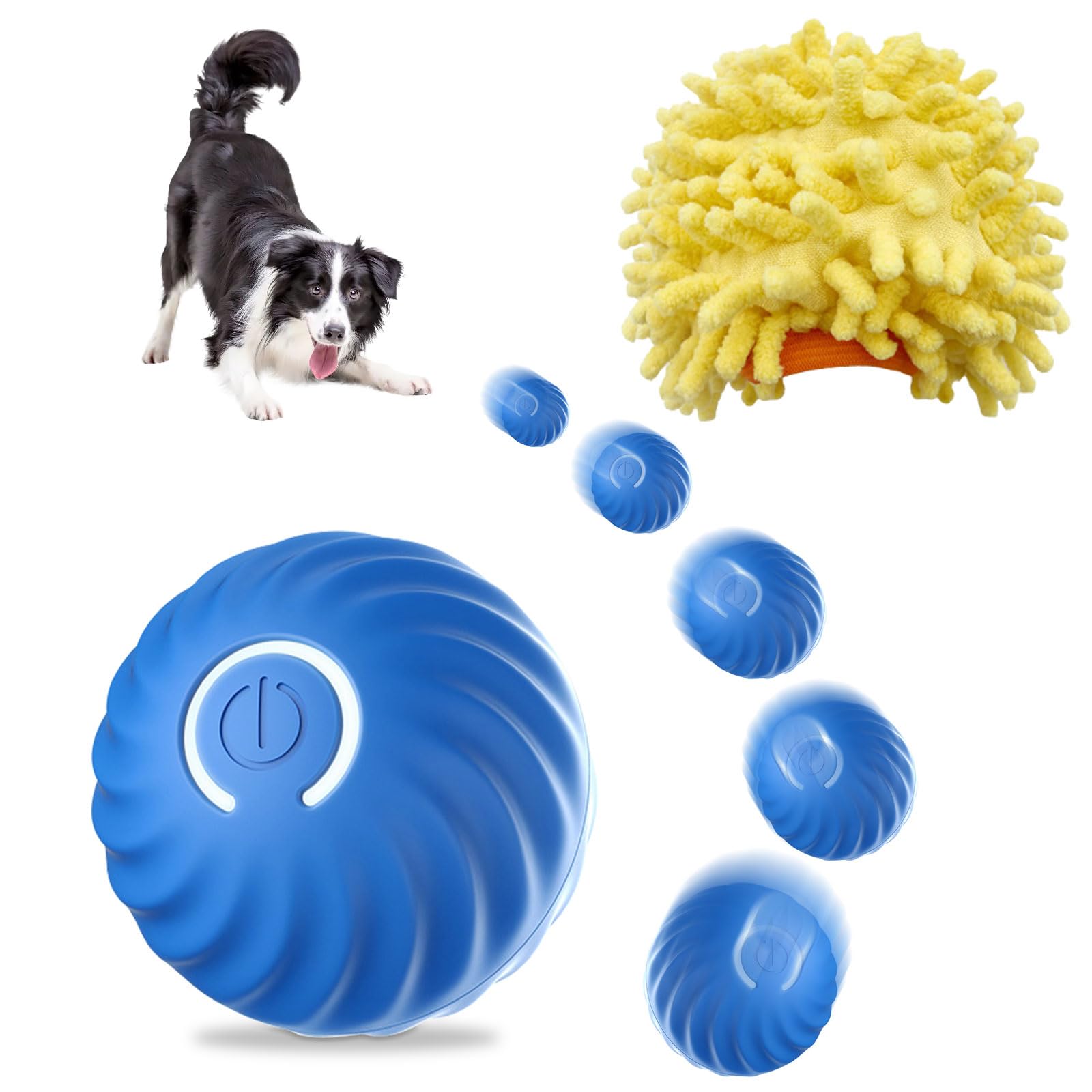 Amazon | PAKESI 犬 おもちゃ 電動式 犬 ボール 動くボール 光る 静音