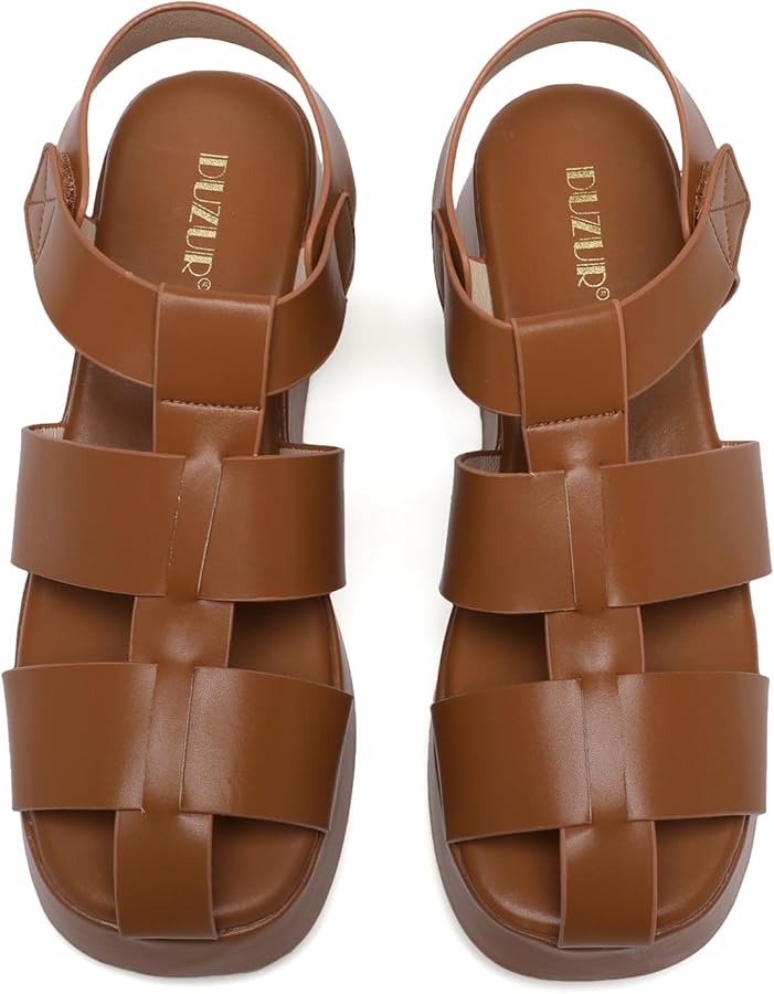 Amazon.com | DUZUR Womens Platform Fisherman Wedge Sandals,Lady