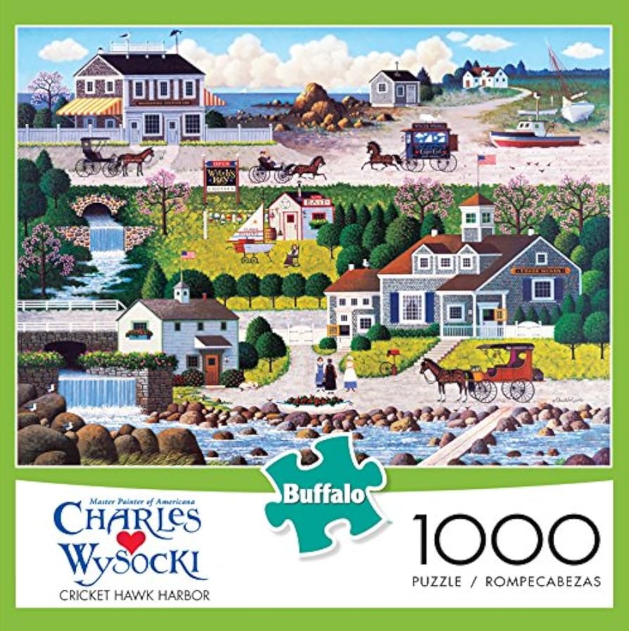 Amazon.com: Buffalo Games Charles Wysocki: Cricket Hawk Harbor