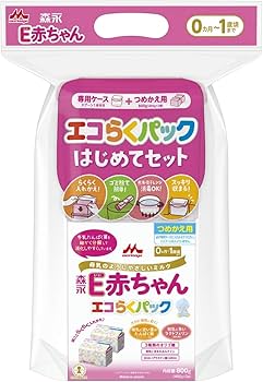 Amazon.co.jp: 森永 エコらくパック はじめてセット E赤ちゃん 800g