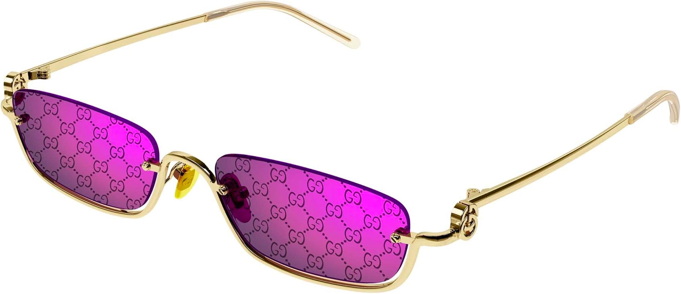 Amazon.com: Gucci Women's GG Upside Down Super Narrow Sunglasses