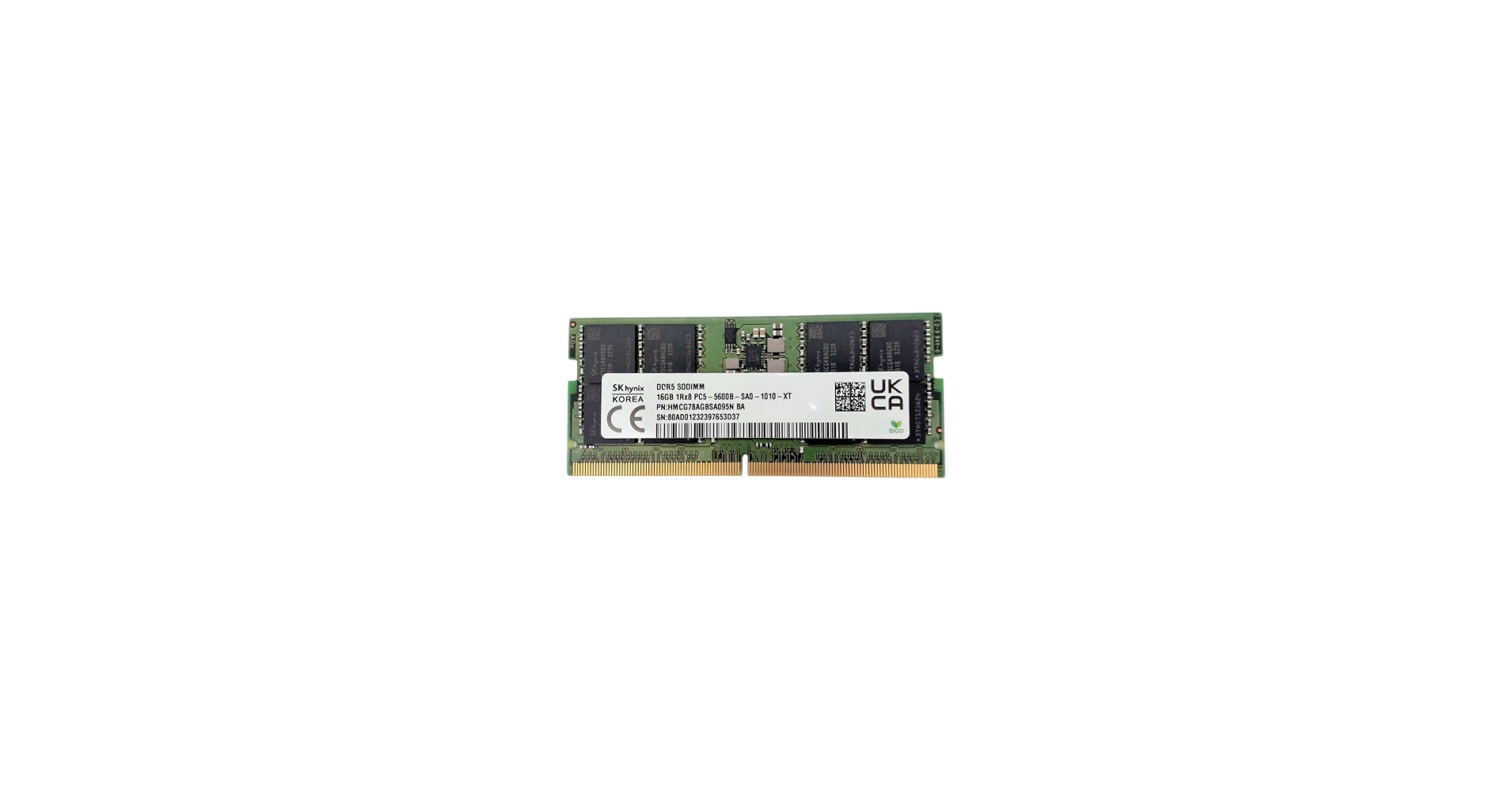 SK-Hynix 16GB 5600MHz DDR5 PC5-44800 Non-ECC CL46 262-Pin SoDimm