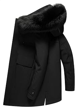 Amazon | [Taopagii] モッズコート メンズ ロング フォックスファー襟