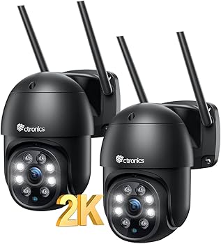 Amazon.co.jp: Ctronics 2.5K 4MP 防犯カメラ 屋外 セット 5GHzWiFi