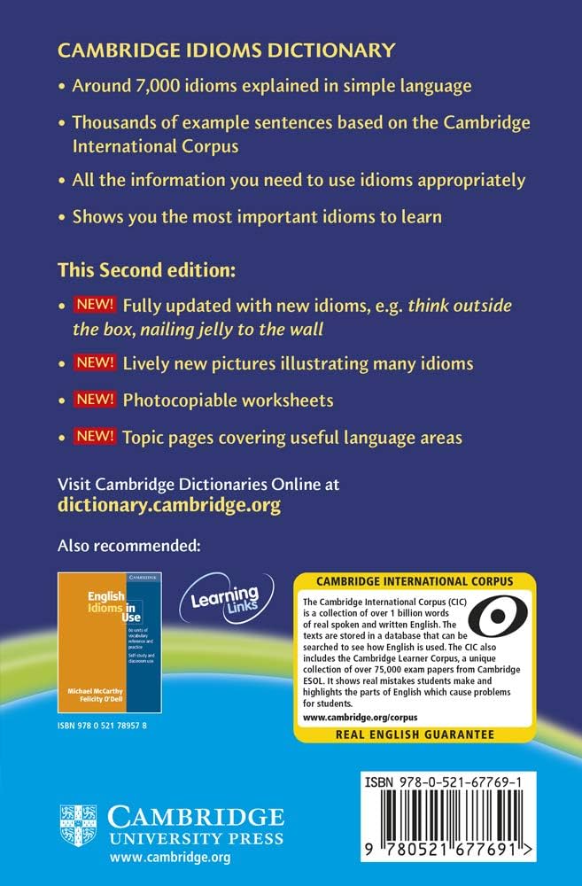 Cambridge Idioms Dictionary: Cambridge University Press