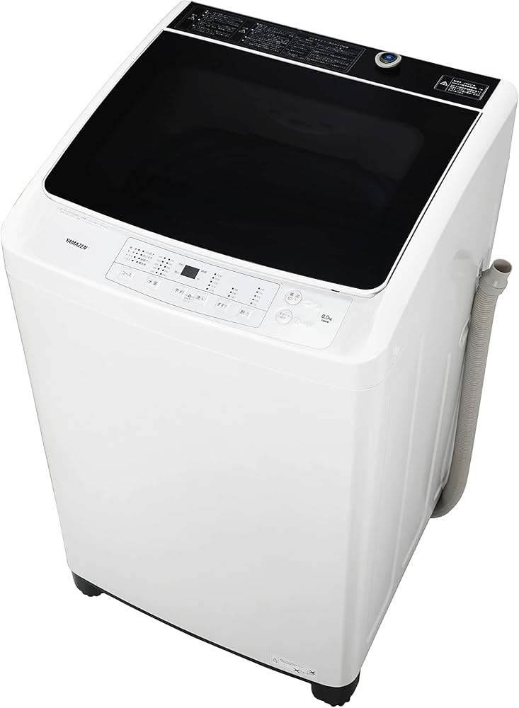 Amazon | [山善] 全自動洗濯機 8kg YWM-80(W) ホワイト ノン