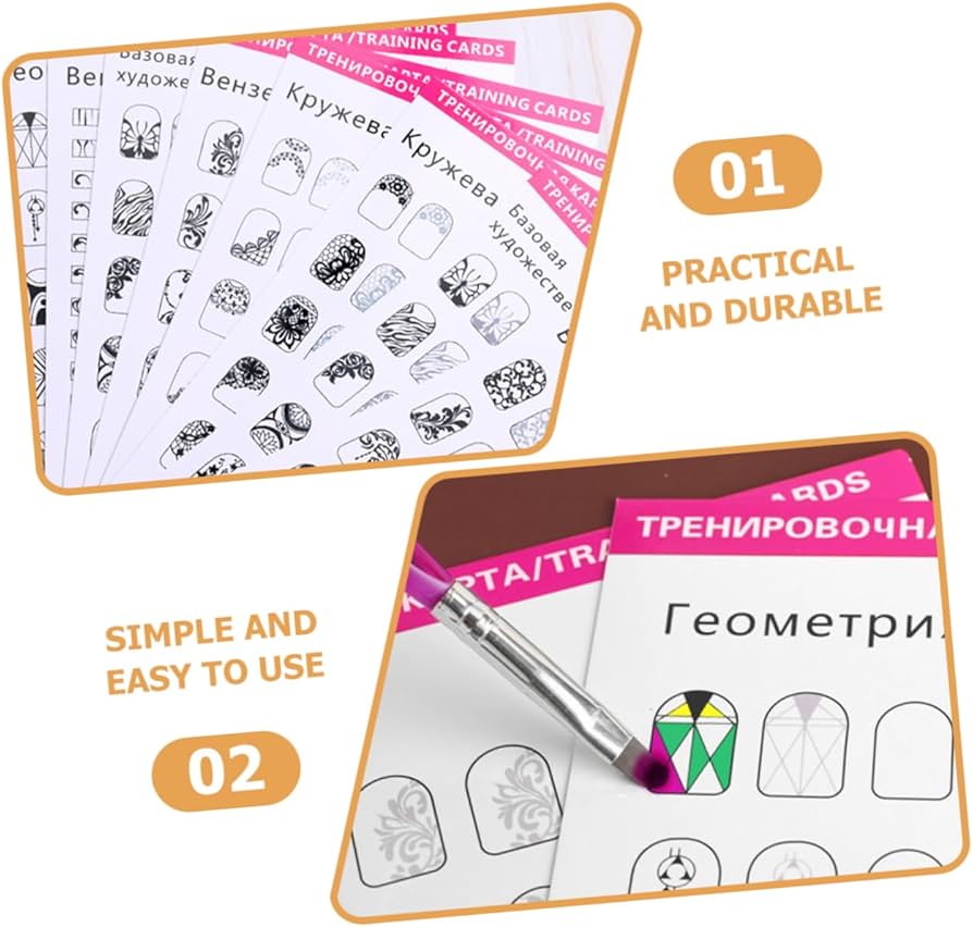 Amazon.co.jp: VINTORKY 1セットネイルアート練習用 手描き