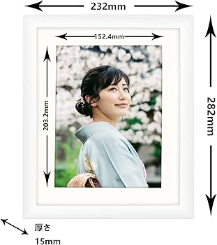 Amazon.co.jp: フォトフレーム 六切 木製額縁 2枚セット ウッドフォト