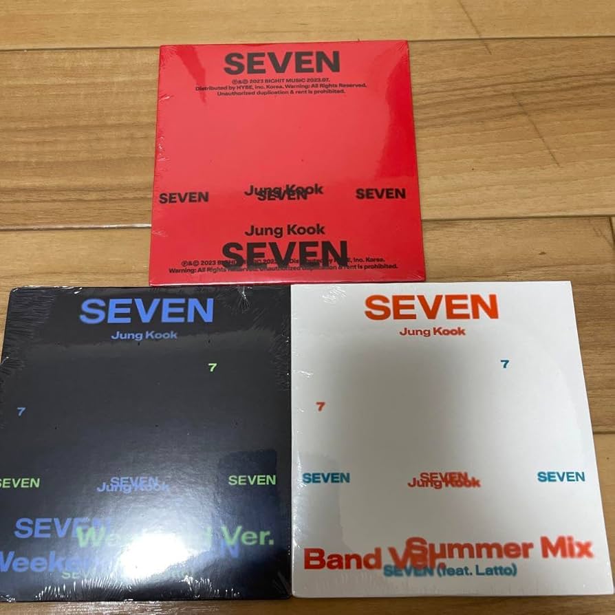 Amazon.co.jp: BTS Jungkook SEVEN US Limited CD 3 Version Set